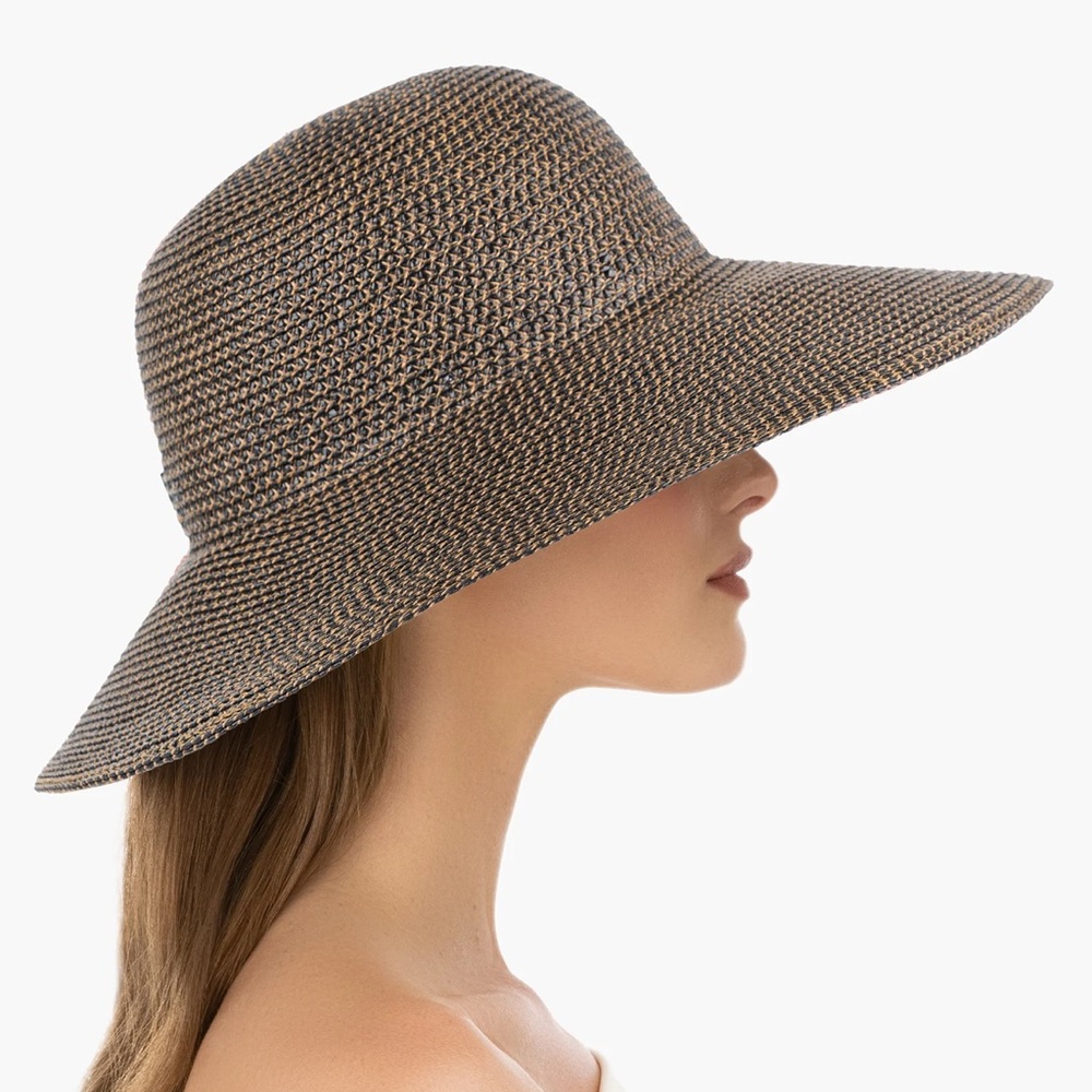 Eric Javits Hampton Squishee Straw Packable Rollable Hat UPF 50+ 4.5” Brim Span - Picture 7 of 16